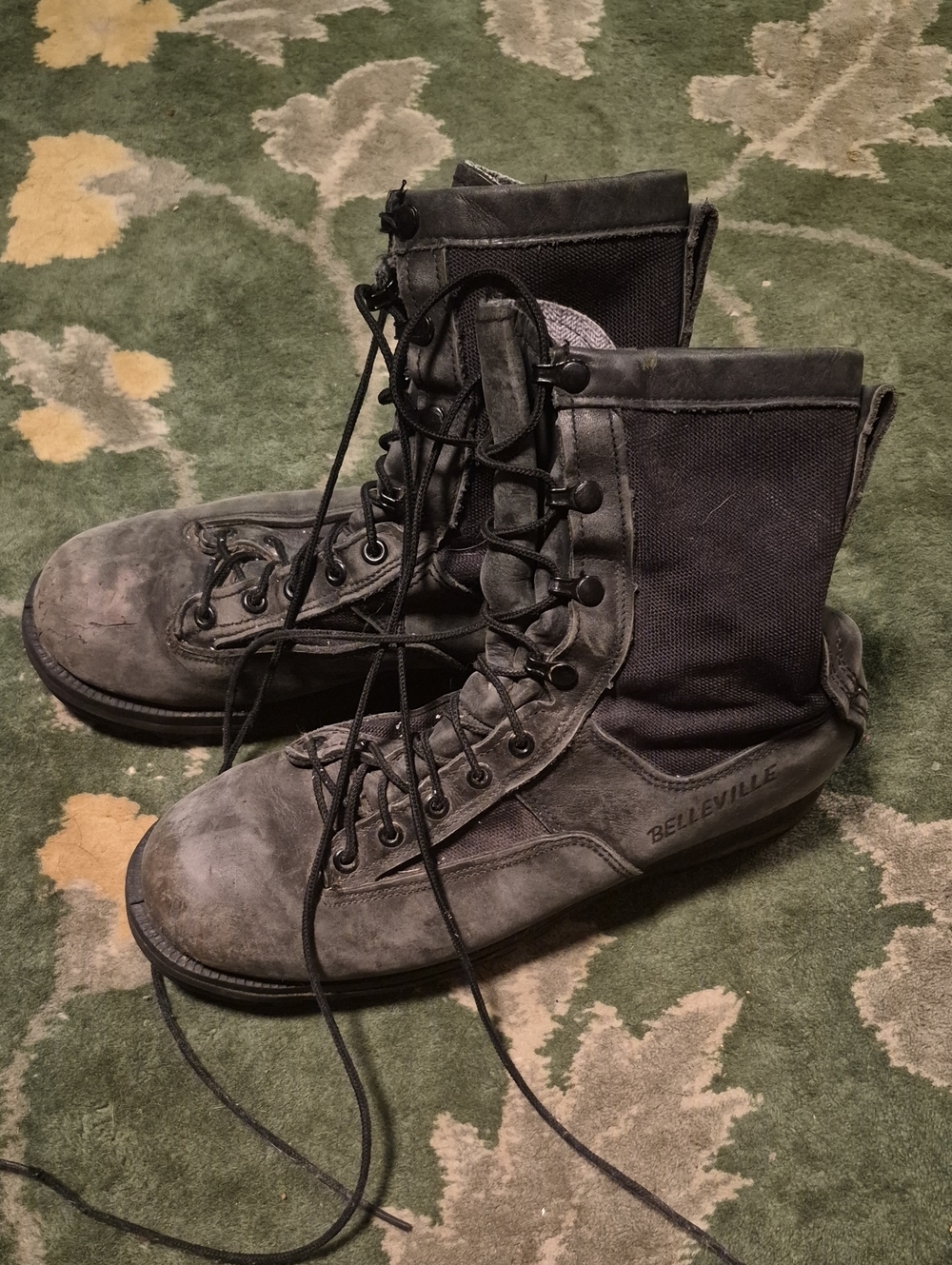 Men's Black Combat Boots - Durable Field Performance